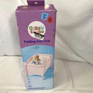Gigglescape Pink Folding Doll Crib for 14” Dolls New